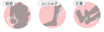 関節・ふくらはぎ・足裏