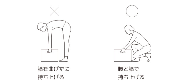 腰痛を防ぐ重いものの持ち方