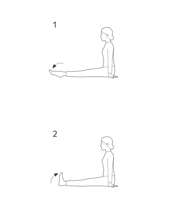 すねの前側（前脛骨筋）とふくらはぎ（腓腹筋）のストレッチ