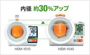 腕の太い方にも対応する大口径