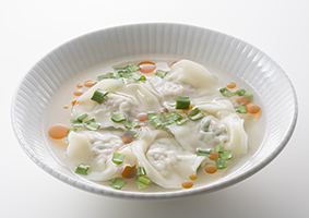 にらまんじゅうのスープ仕立て