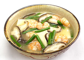 えびと茎にんにくのとろみ煮