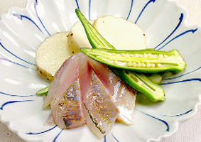 あじの昆布〆