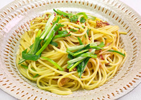 あさつきのバター醤油パスタ
