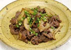 れんこんと牛肉のオイスター炒め
