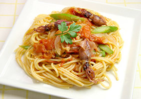 ほたるいかのフレッシュトマトパスタ